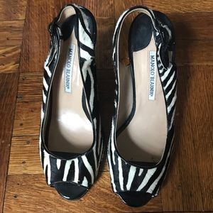 Zebra Striped Manolo Blahniks